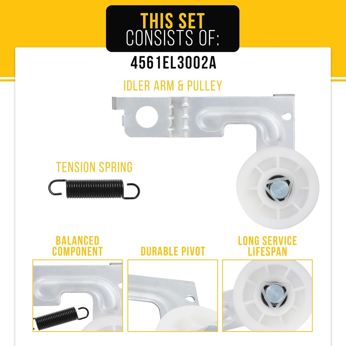 Dryer Idler Pulley for LG DLE8400BE
