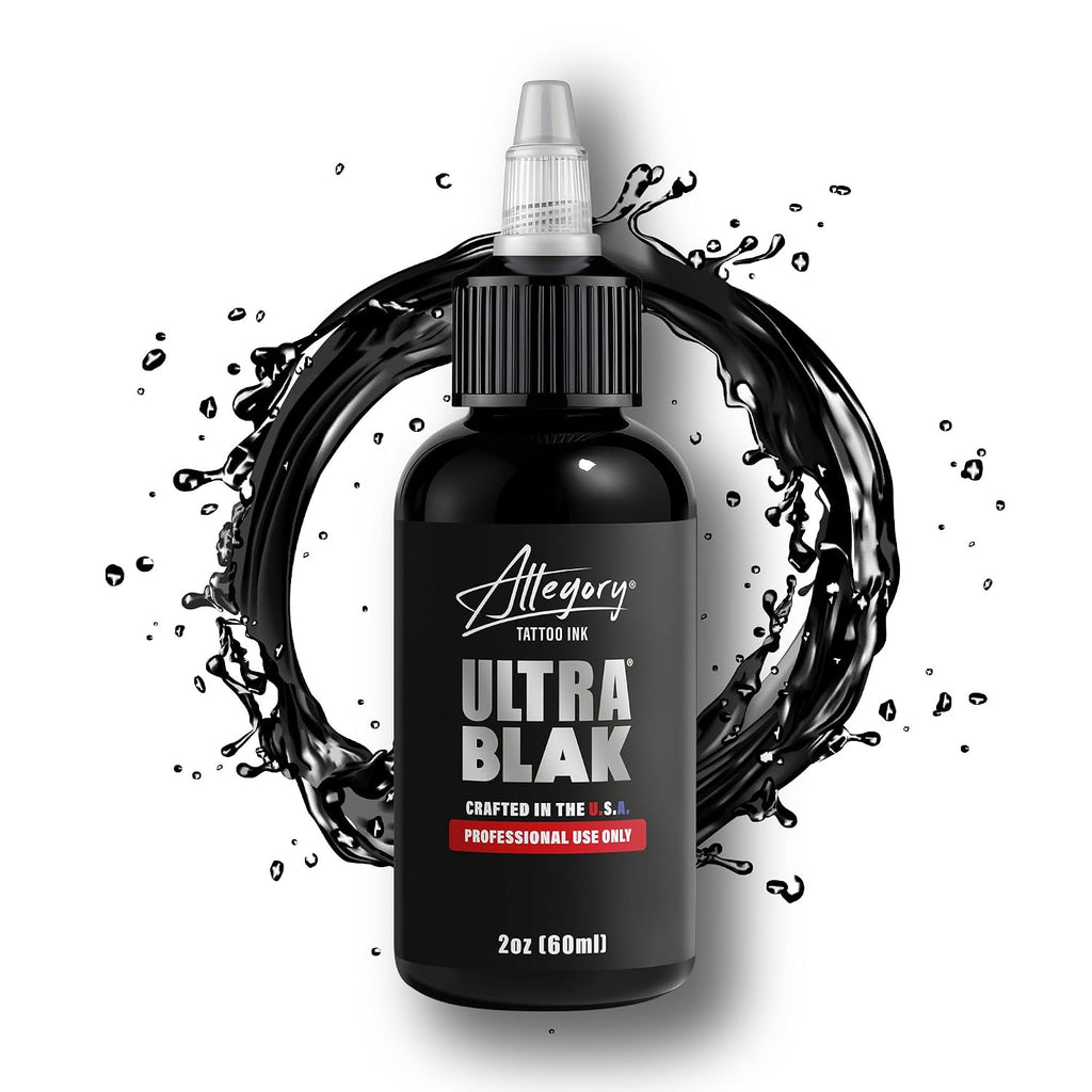 Tattoo Ink – Ultra Blak, Premium Black Tattoo Ink, Perfect for Lining and Shading, Smooth, Consistent Pigment, Vegan