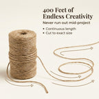 2-Ply Jute Twine, Fabrics, 400 Feet, Western Theme, Event Décor, Party Decorations, Photo Ops