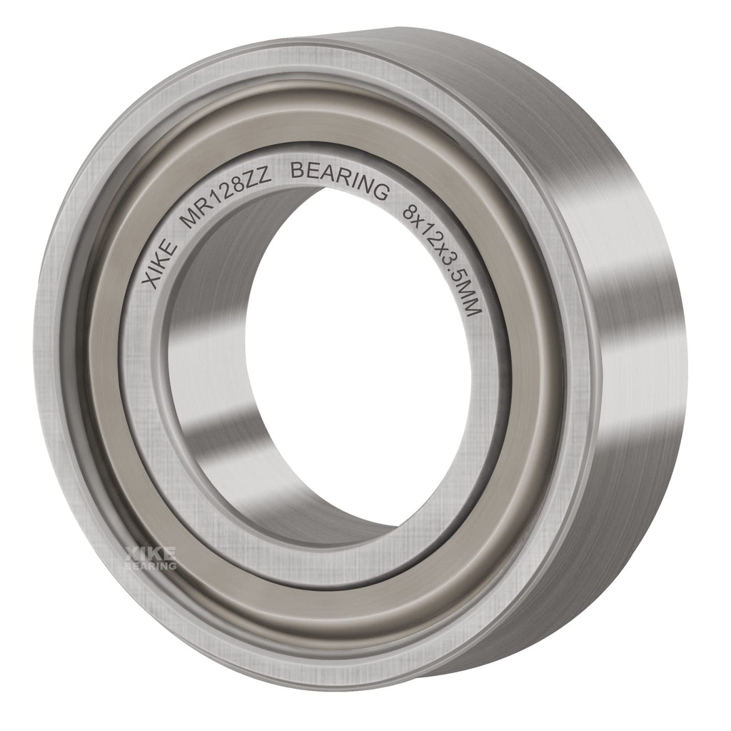 XIKE 10 Pcs MR128ZZ Bearings 8x12x3.5mm, Double Shield Seals Metal.