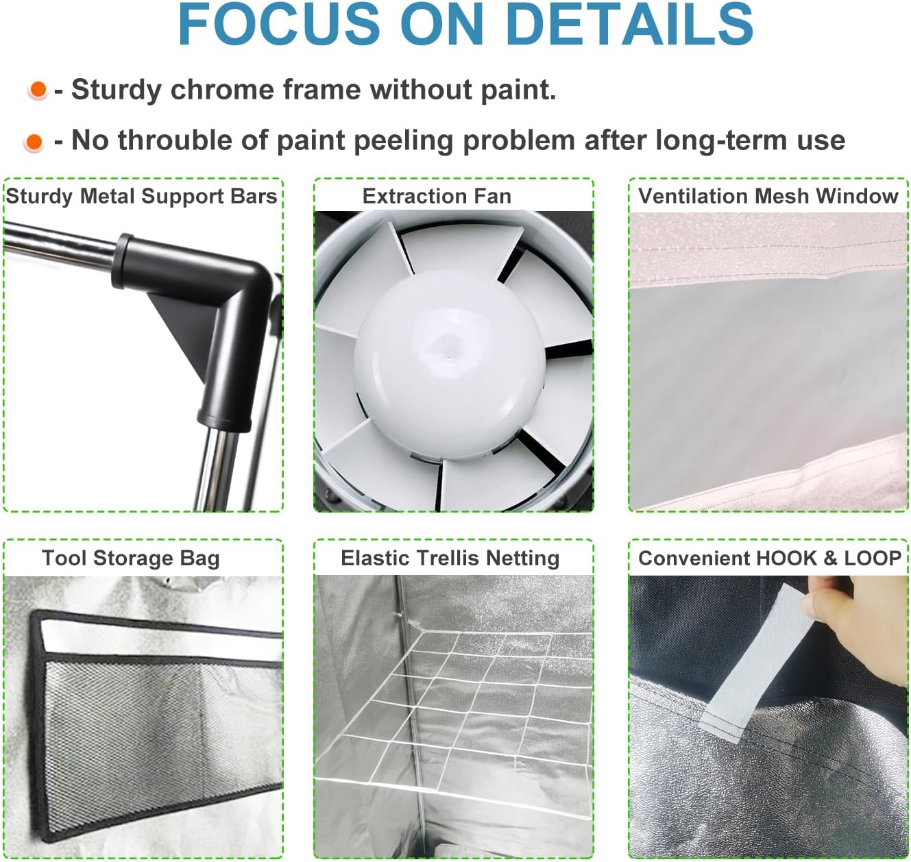 Grow Tent Kit,Complete 4x4ft High Reflective Mylar Indoor Grow Tent Hydroponics Indoor Plant Growing Tent Room Full