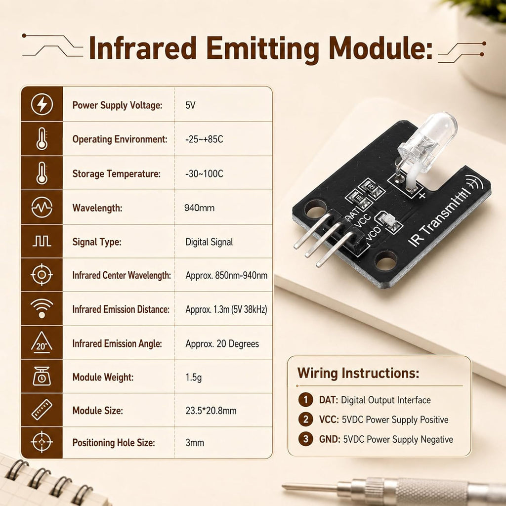4PCS Digital 38khz Ir Receiver Sensor Module + 4PCS Ir Transmitter Sensor Module Kit for Electronic Building Block