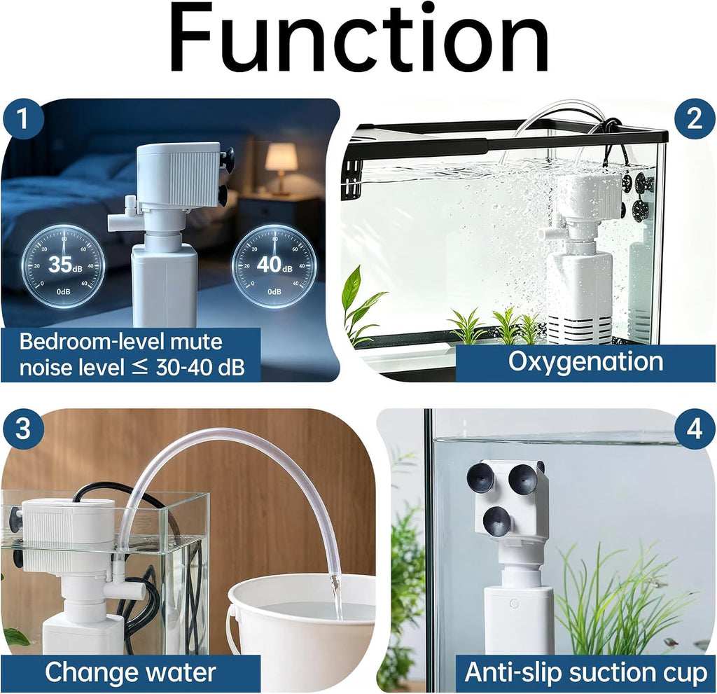 6 Gallon Hydroponic Fish Tank,Small Desktop Aquarium Kit