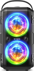 Party Bluetooth Speaker Boom Box, 180W Max Big Large Loudest Wireless Outdoor Portable Speaker 4 Drivers with