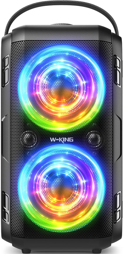 Party Bluetooth Speaker Boom Box, 180W Max Big Large Loudest Wireless Outdoor Portable Speaker 4 Drivers with