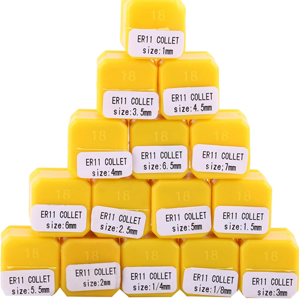 15PCS ER11 Collet Set Spring Collet Chuck CNC Spindle Collets