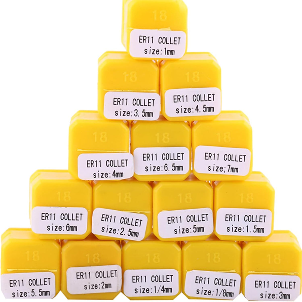 15PCS ER11 Collet Set Spring Collet Chuck CNC Spindle Collets