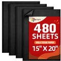 Black Tissue Paper for Gift Bags, 480 Sheets 15x20 Black Wrapping