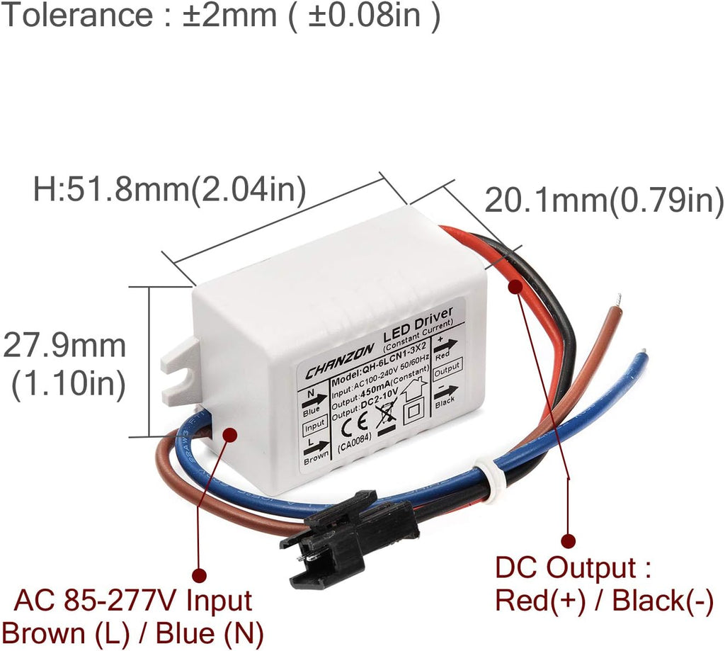Chanzon LED Driver 600mA (Constant Current Output) 3V-7V Power Supply
