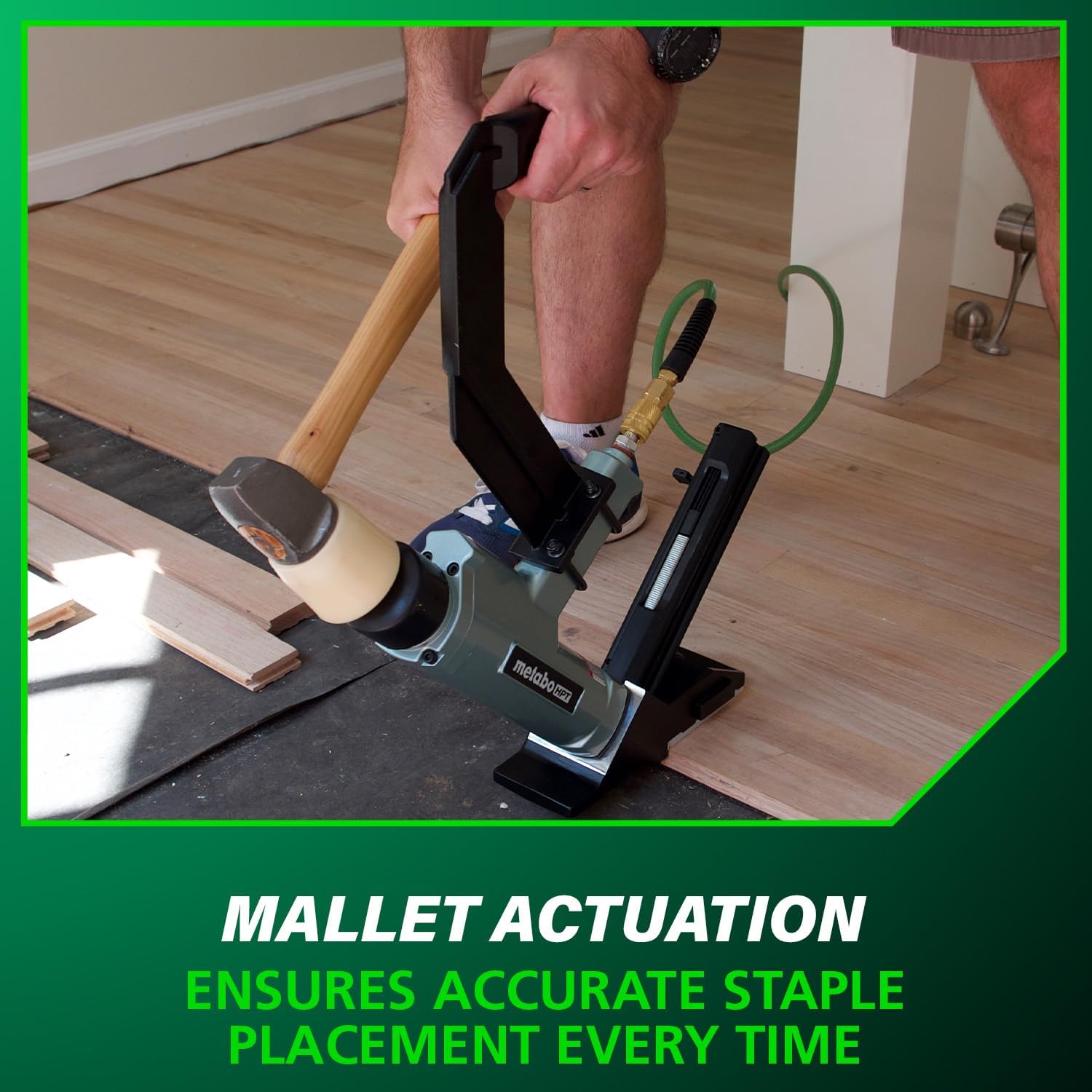 2-in-1 Flooring Nailer & Stapler, Accepts 16-Gauge L-Shaped Cleat Nails &15.5-Gauge 1/2-Inch Crown Flooring Staples