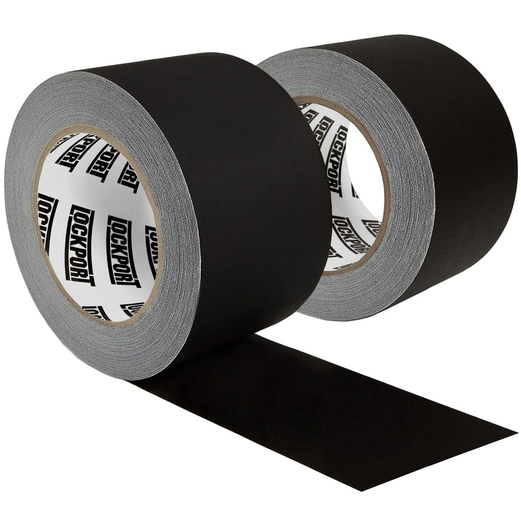 Black Gaffers Tape 3 inch x 30 Yards - 2 Pack Pro Grade Matte Gaff Tape