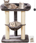 28" Cat Tree, Large Bed for Big Cats, Small Cat Tower with Soft Perch for Window Viewing, Stable Cat Tree Tower, Cat
