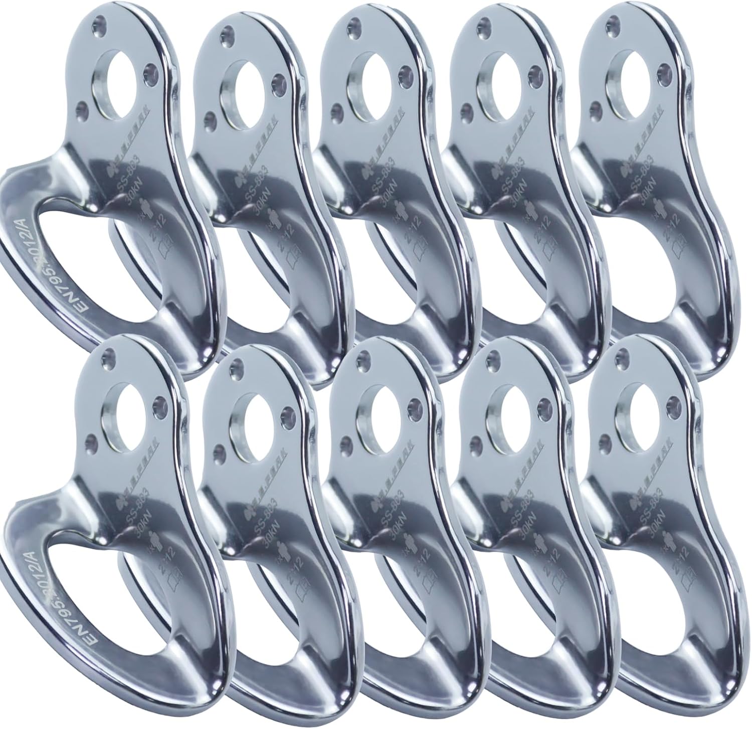 30kN Stainless Steel Climbing Bolt Hangers, Rock Anchor Holds | for M12/12mm Bolt, Rock Climbing Anchor Hanger