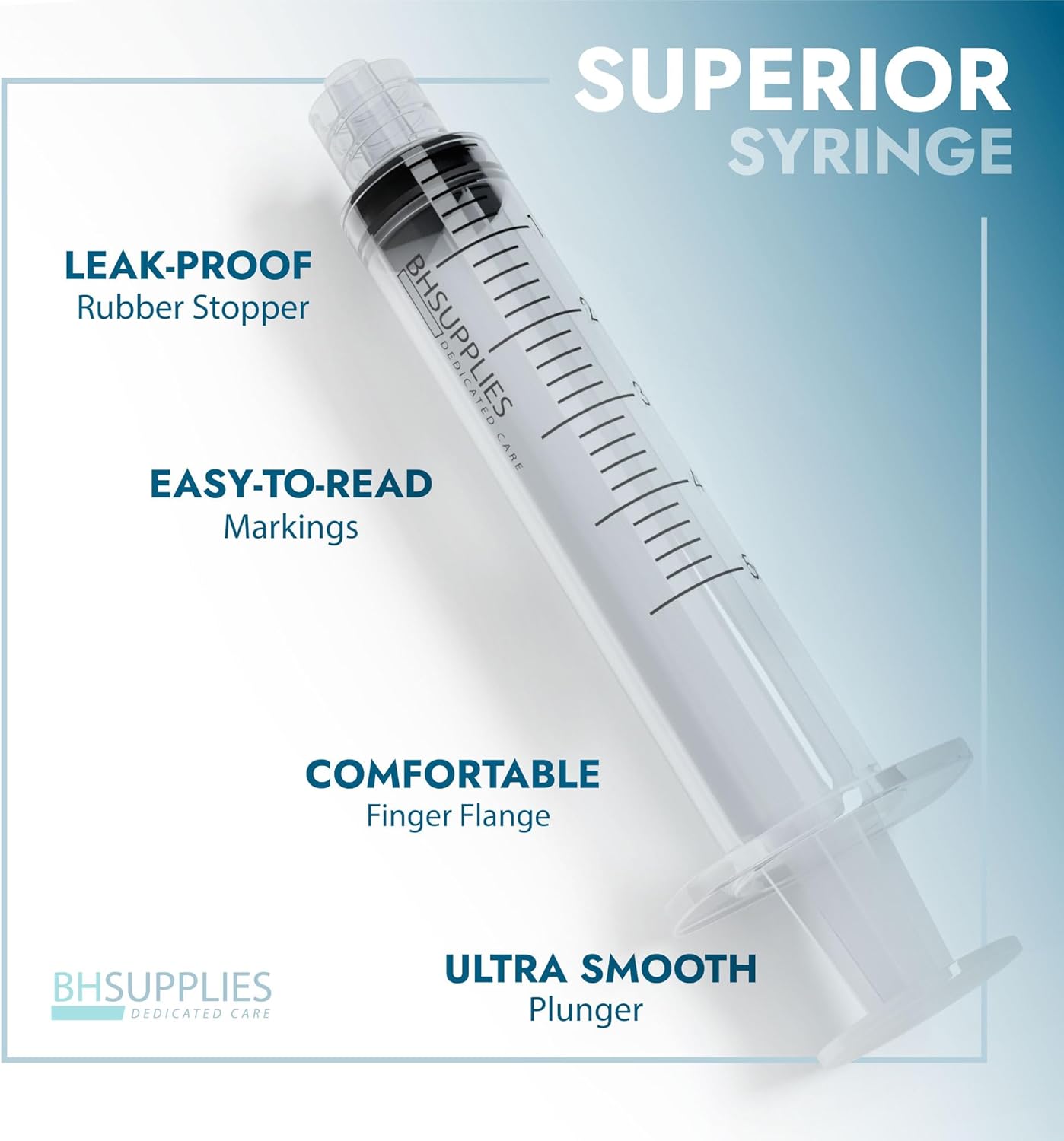 10ml Luer Lock Tip Syringes (No Needle) - Sterile, Individually Wrapped - 100 Syringes