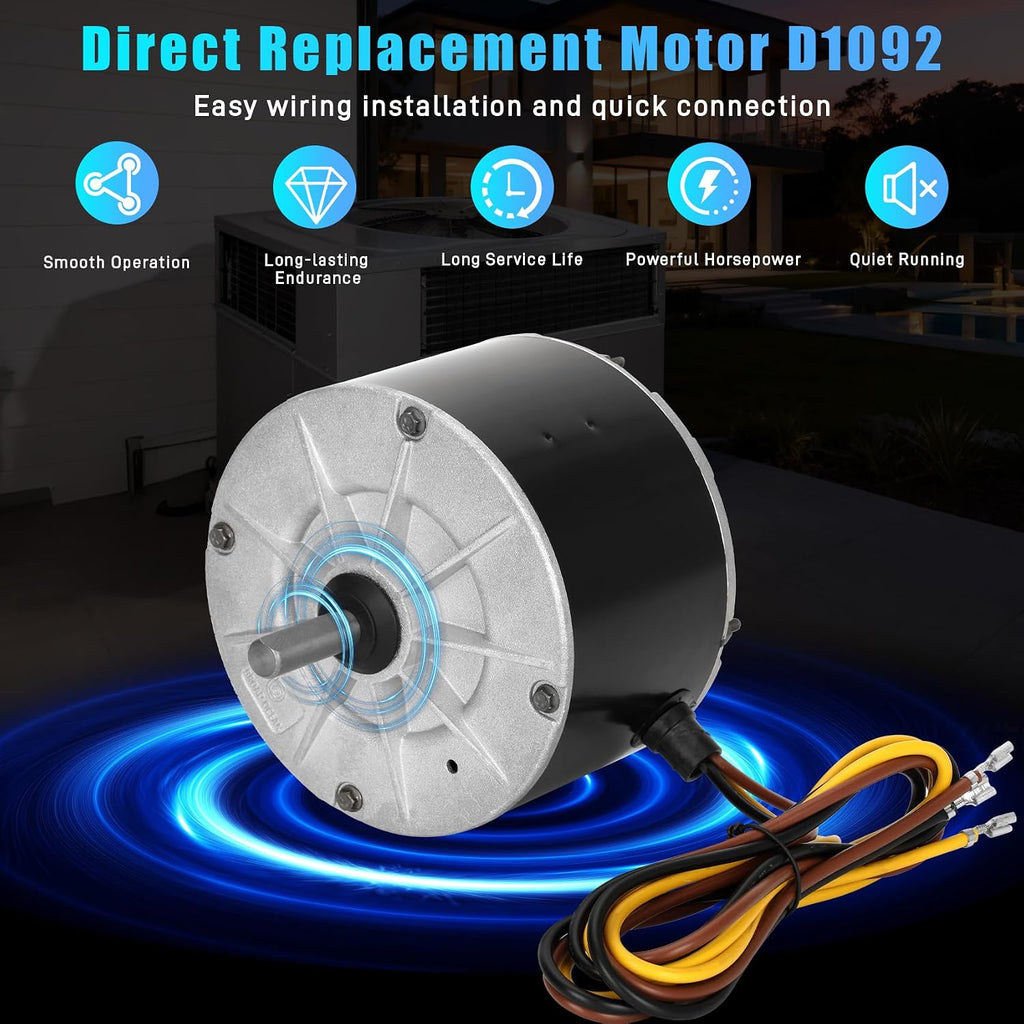 Margar 5KCP39BGY539S Condenser Fan Motor, 1/12 HP 208-230V, Condenser Motor Direct Replacement for Carrier HC31GE234 HC31GE234A, Compatible with GE/Carrier/Bryant HVAC Systems
