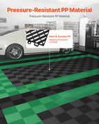Interlocking Drainage Mat, 12” x 12” Modular Interlocking Cushion, 12 Pcs Splicing Drainage Mats, Non-Slip PP