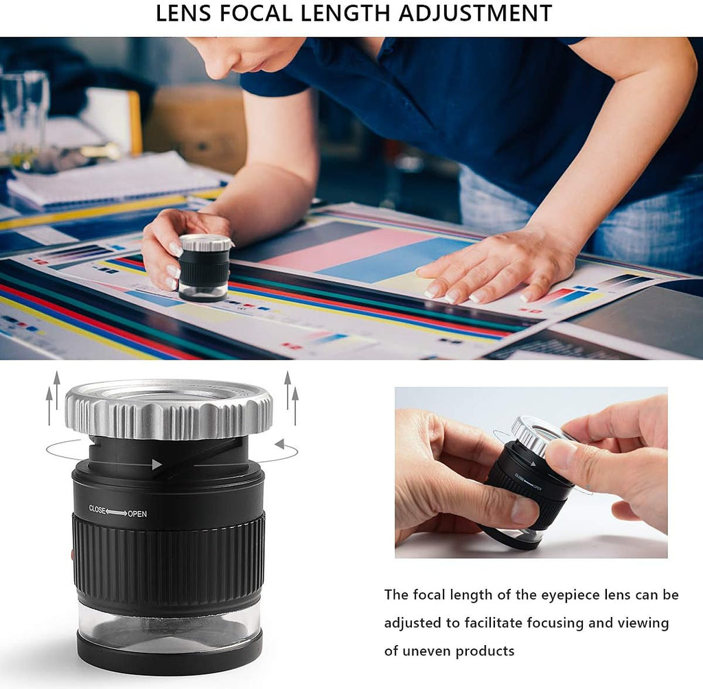 30X Loupe Magnifier Eye Loops Magnifying Glass Jewelry Coin Supplies | 30X,battery,6 lights,portable,adjustable,eye