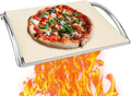 16" Cordierite Pizza Stone with Removable Stainless Steel Rack