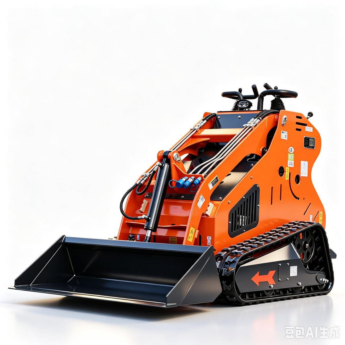 DS360,Mini Skid Steer Loader 23HP Gas Powered Stand On Compact Track Loader