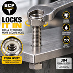 BCP Fasteners #10-32 Stainless Steel Nylon Insert Hex Lock Nuts, 50 Pack
