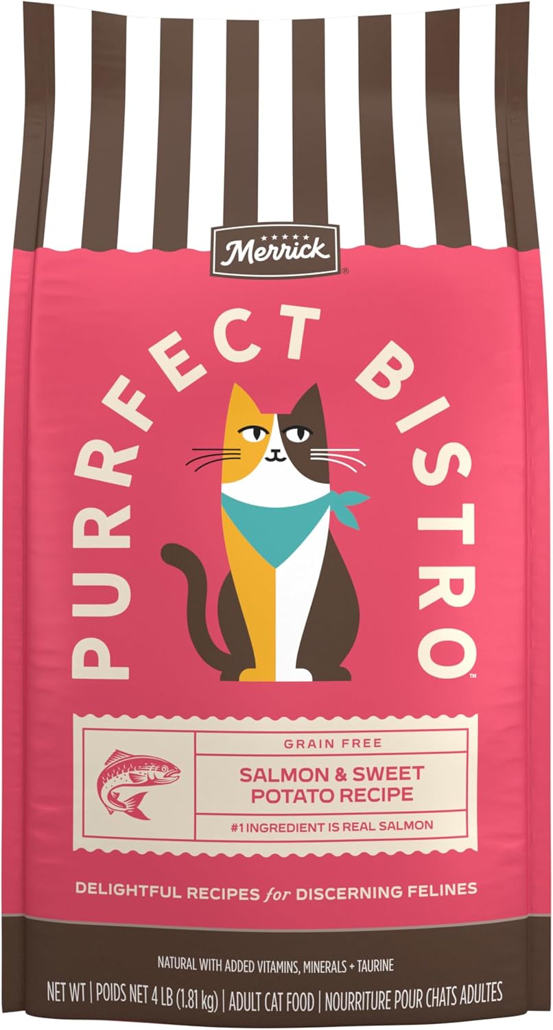 Purrfect Bistro Grain Free Dry Cat Food with Salmon, 4 lb Bag