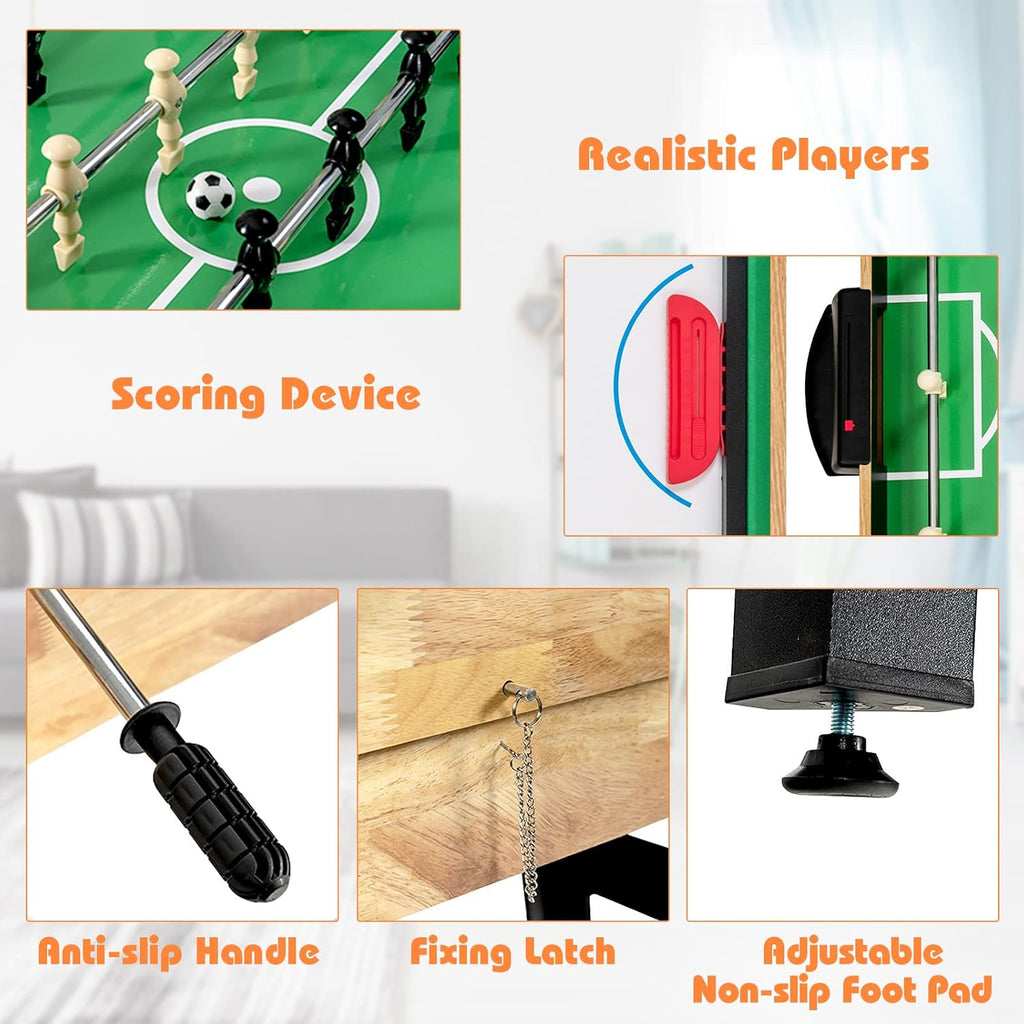 Multi Game Table, 10 in 1 Combo Game Table w/Foosball Table, Hockey, Pool Table, Ping Pong, Shuffleboard, Bowling & 4
