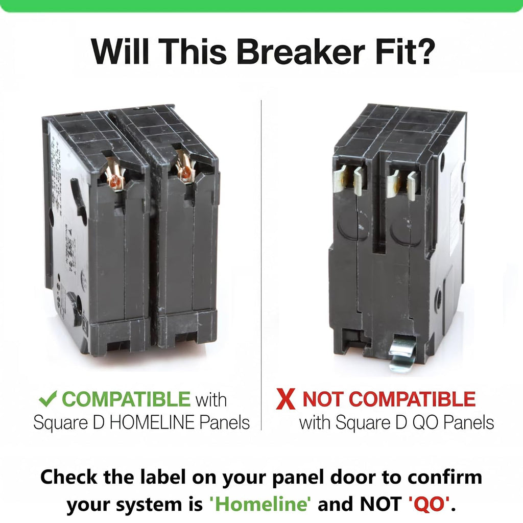 Genuine Square D HOM230 30 Amp Double Pole Circuit Breaker Kit