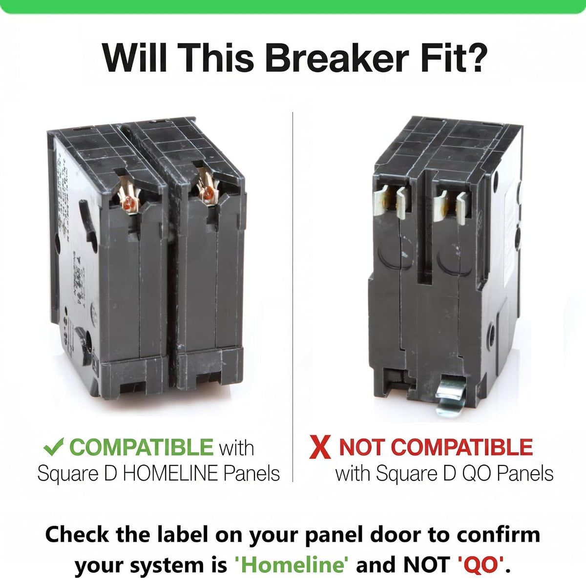 Genuine Square D HOM230 30 Amp Double Pole Circuit Breaker Kit