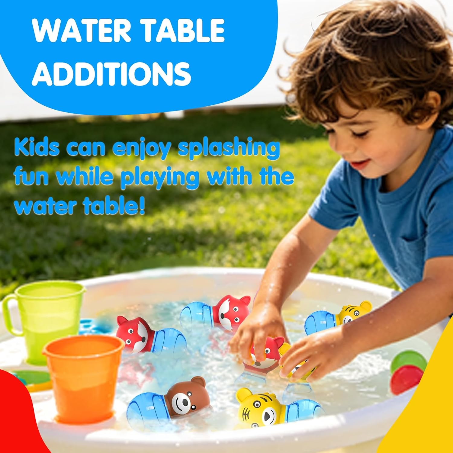 Sensory Bath Toys for Toddlers 1-3: 3PCS Bathtub & Pool Squirt Toys for Kids | Water Table & Tub Floating Toys |