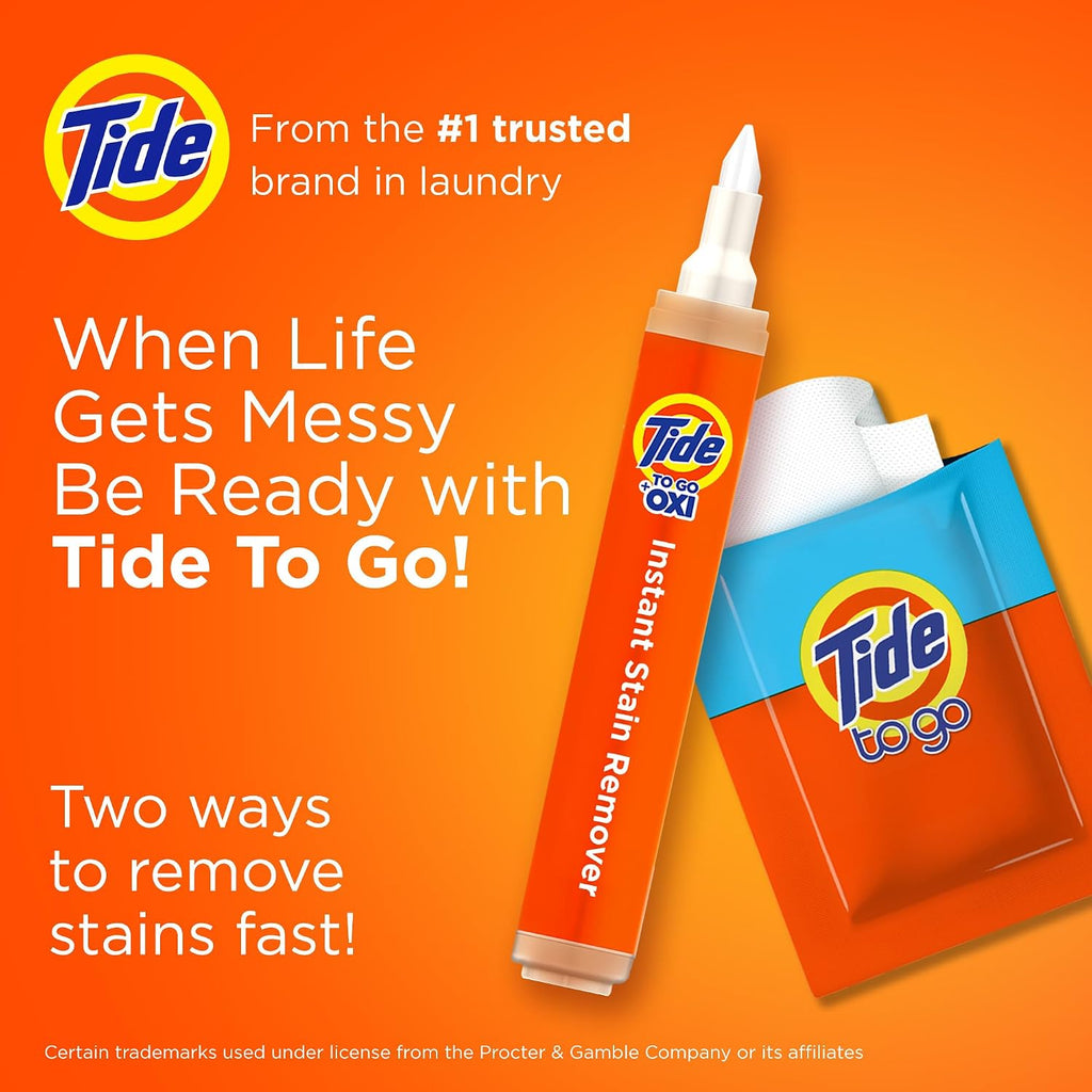 To Go Stain Remover Bundle, Pen + 20 Travel Wipes, Clothes Care