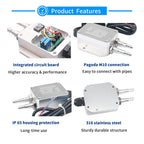 PoBaKra Air Differential Pressure Transmitters Dry Wind Difference Pressure Sensor 4-20mA Difference Pressure Gauges