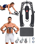 Twister Arm Exerciser, Enhanced Hydraulic Power Chest Expander with AB Rollers, 22-440LBS Adjustable Resistance Home