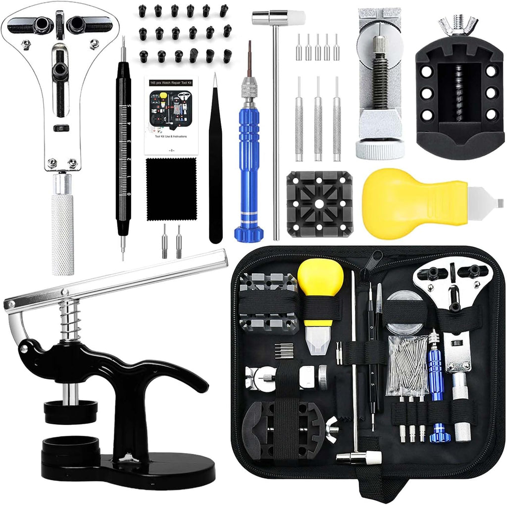 Watch Repair Kit, GLDCAPA Professional Watch Battery Replacement Kit, Watch Repair Tools with Carrying Case, Watch