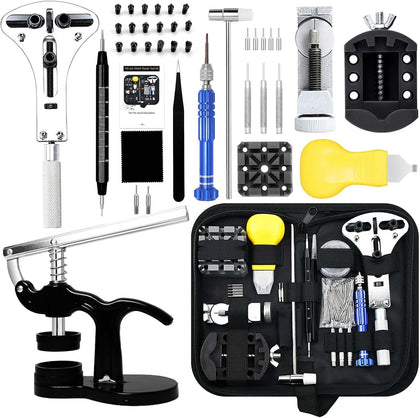 Watch Repair Kit, GLDCAPA Professional Watch Battery Replacement Kit, Watch Repair Tools with Carrying Case, Watch