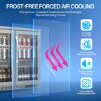 3-Glass Door Back Bar Cooler, 11.48 Cu.Ft Under Counter/Freestanding