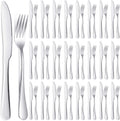 50 Pcs Stainless Steel Forks and Knives, Forks Silverware Set