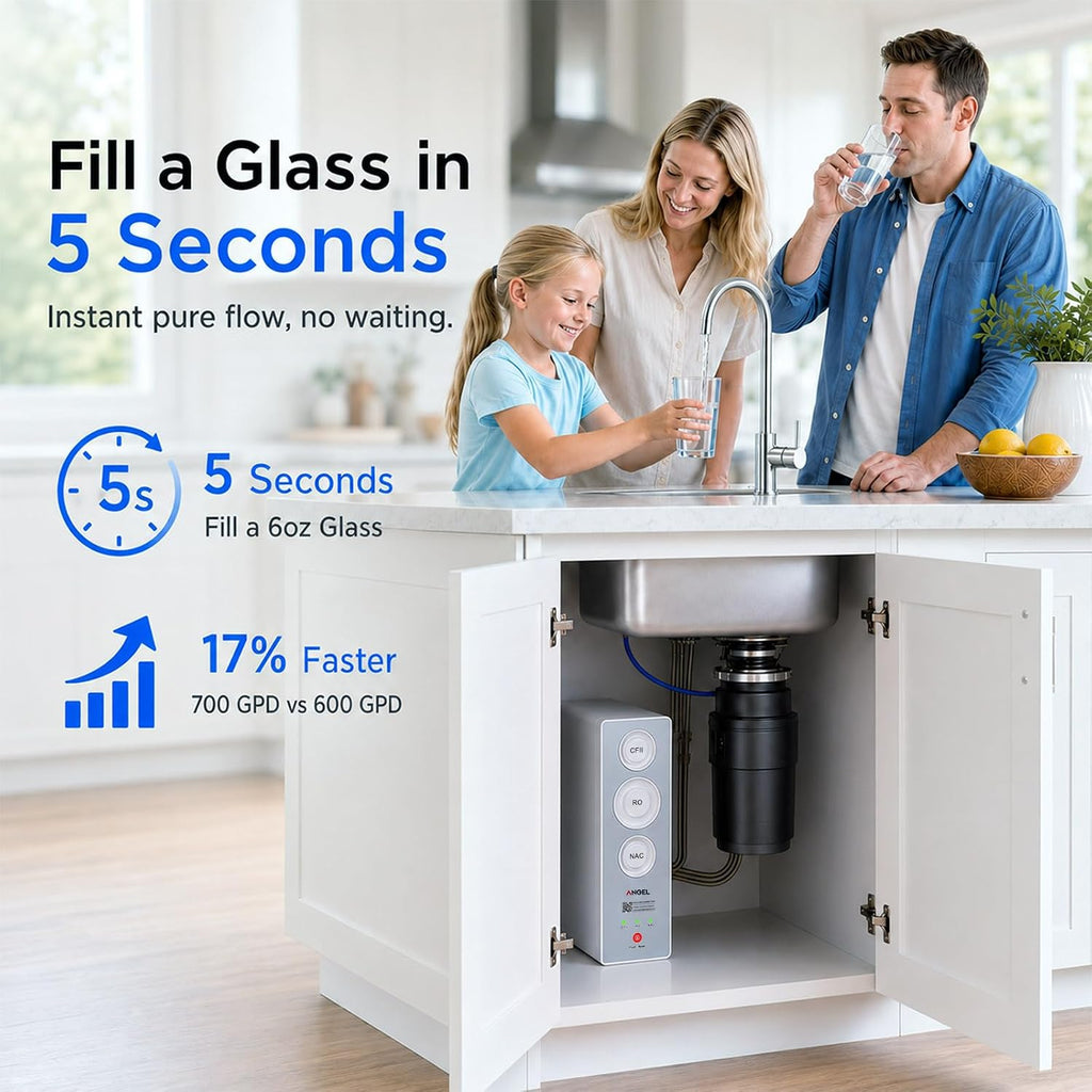 X2 Tankless Reverse Osmosis System, 700 GPD, Under Sink RO Filter