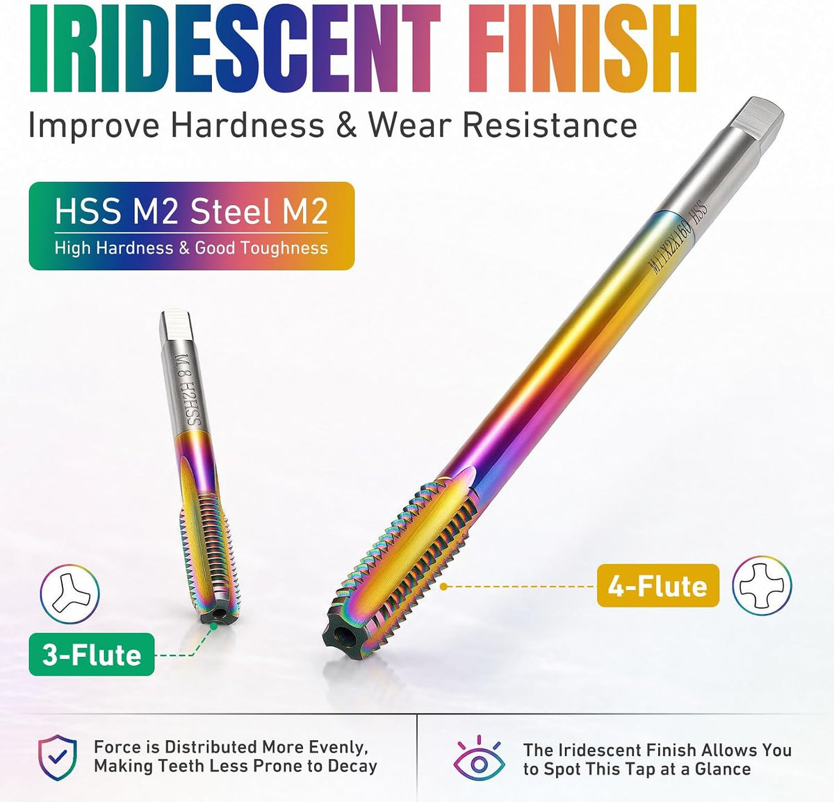 Thread Cleaning Tap Kit,M11×2.0&M8×1.25,O2 Sensor&Spark Plug Thread Chaser
