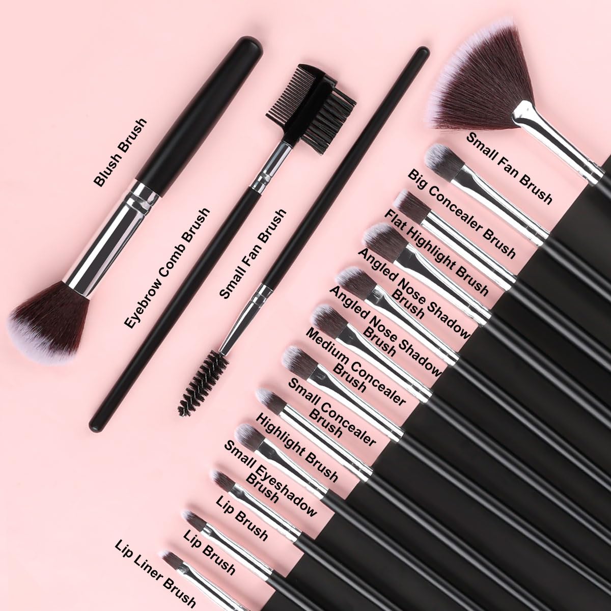 Makeup Brush Set, SOLVE 32 Pieces Professional Makeup Brushes Wooden Handle Cosmetics Brushes Foundation Concealer