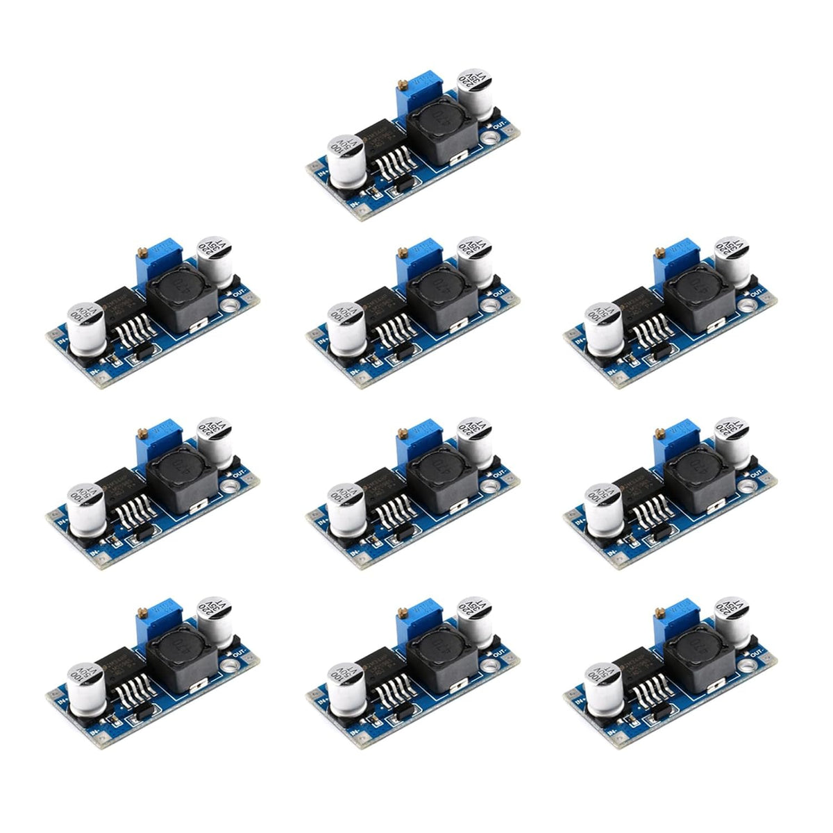 10pcs LM2596S LM2596HVS Adjustable DC-DC Buck Converter 3A Step-Down Voltage Regulator Power Module 4.5-50V to 3-35V with Current Limiting