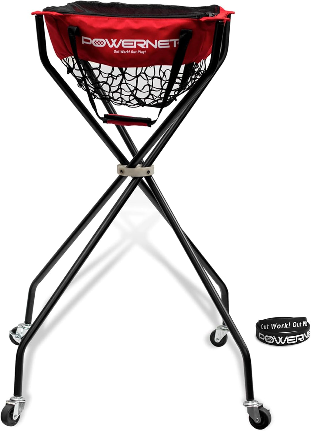 Baseball Softball Portable Ball Caddy, Holds Bucket of Baseballs, Softballs, Tennis Balls, Use During Batting