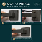 Glamor Dummy Door Lever Matte Black (2-Pack) - Non-Turning