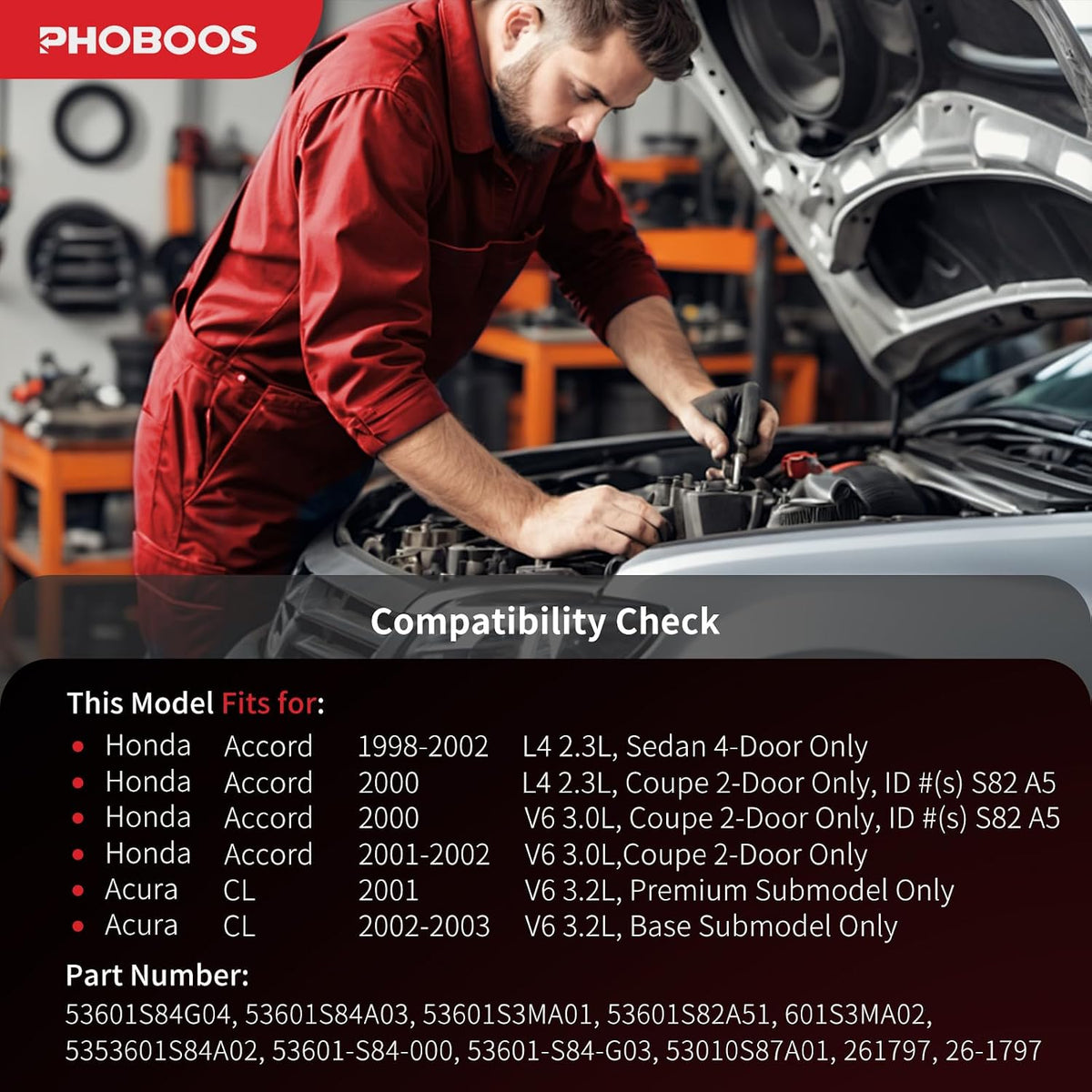 PHOBOOS Hydraulic Power Steering Rack and Pinion Fit for Honda & Acura