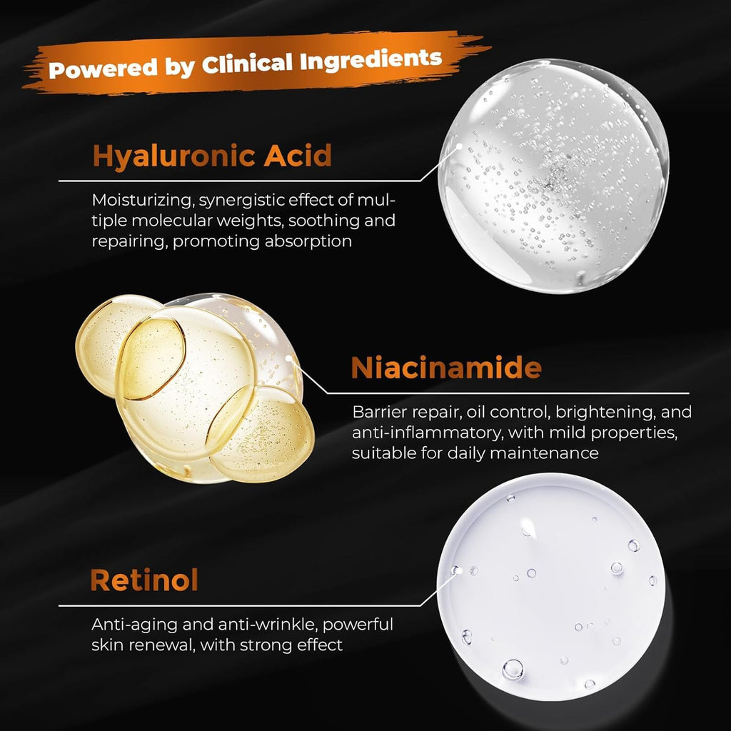 Gift for Men Skincare Men's Skin Care Facial Kit Complete Routine Kit with Niacinamide & Ceramides - Face Cleanser