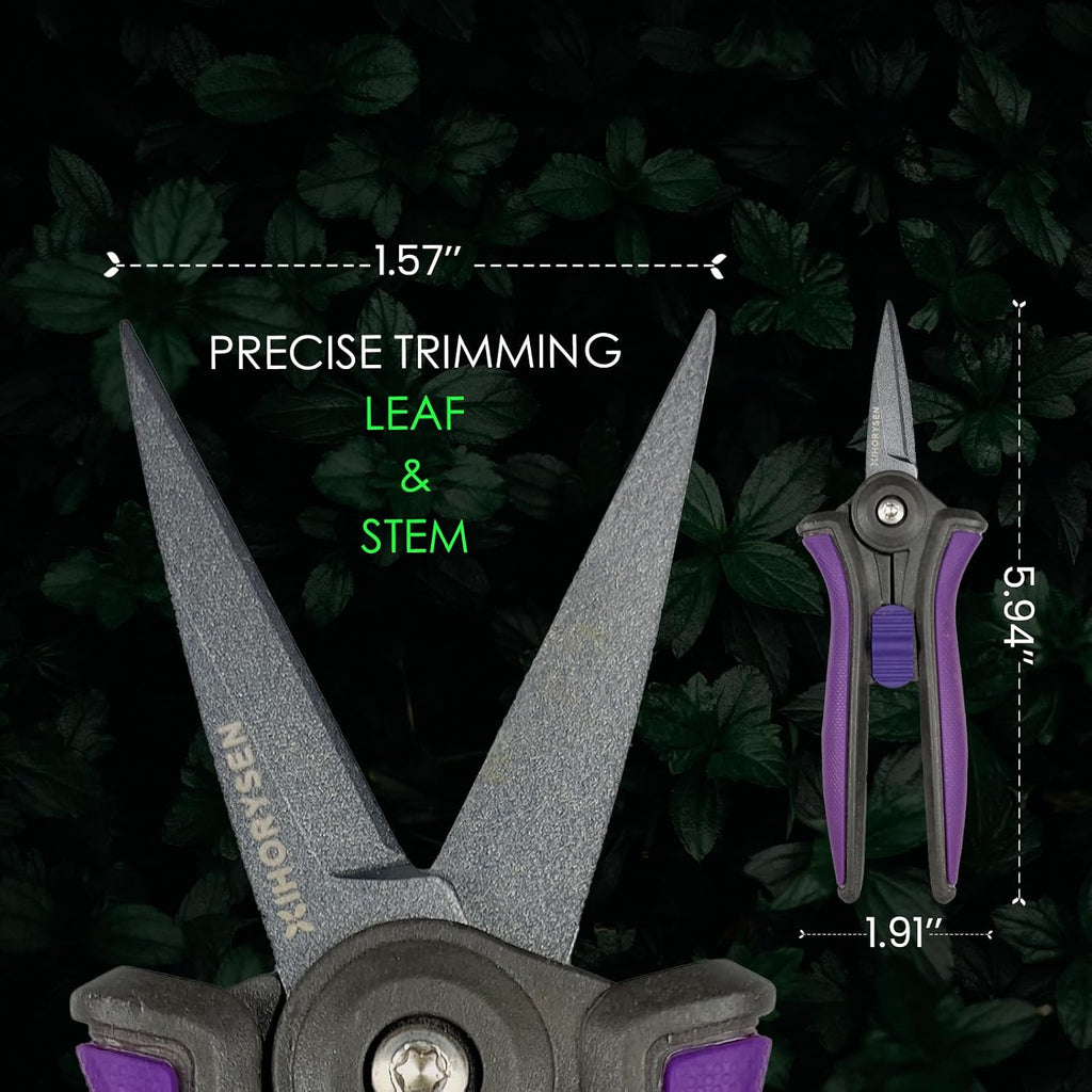 Non-stick Resin Resist Blade Micro-Tip Garden Snips 6" Fluorine Coating Garden Scissors Pruning Shear Precision Bud