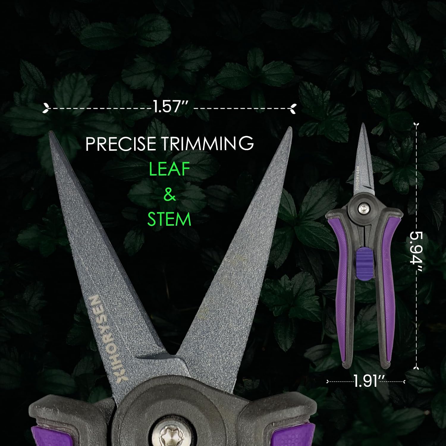 Non-stick Resin Resist Blade Micro-Tip Garden Snips 6" Fluorine Coating Garden Scissors Pruning Shear Precision Bud