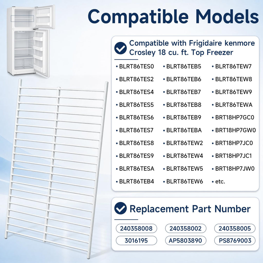 Refrigerator Freezer Full Width Shelf Compatible with Frigidaire 240358008