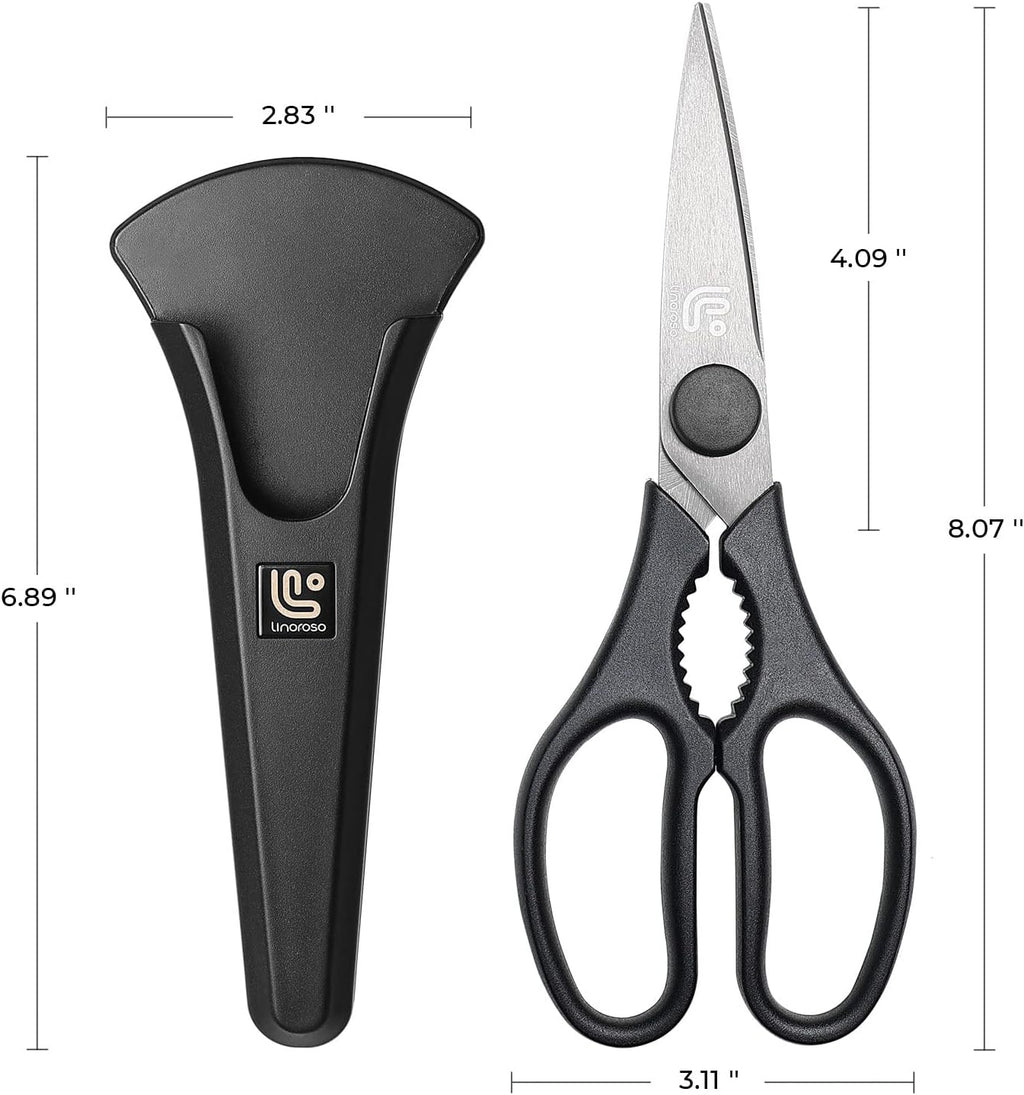 Kitchen Scissors All Purpose Kitchen Shears with Magnetic Holder, Heavy Duty Scissors Shears Dishwasher Safe, Come