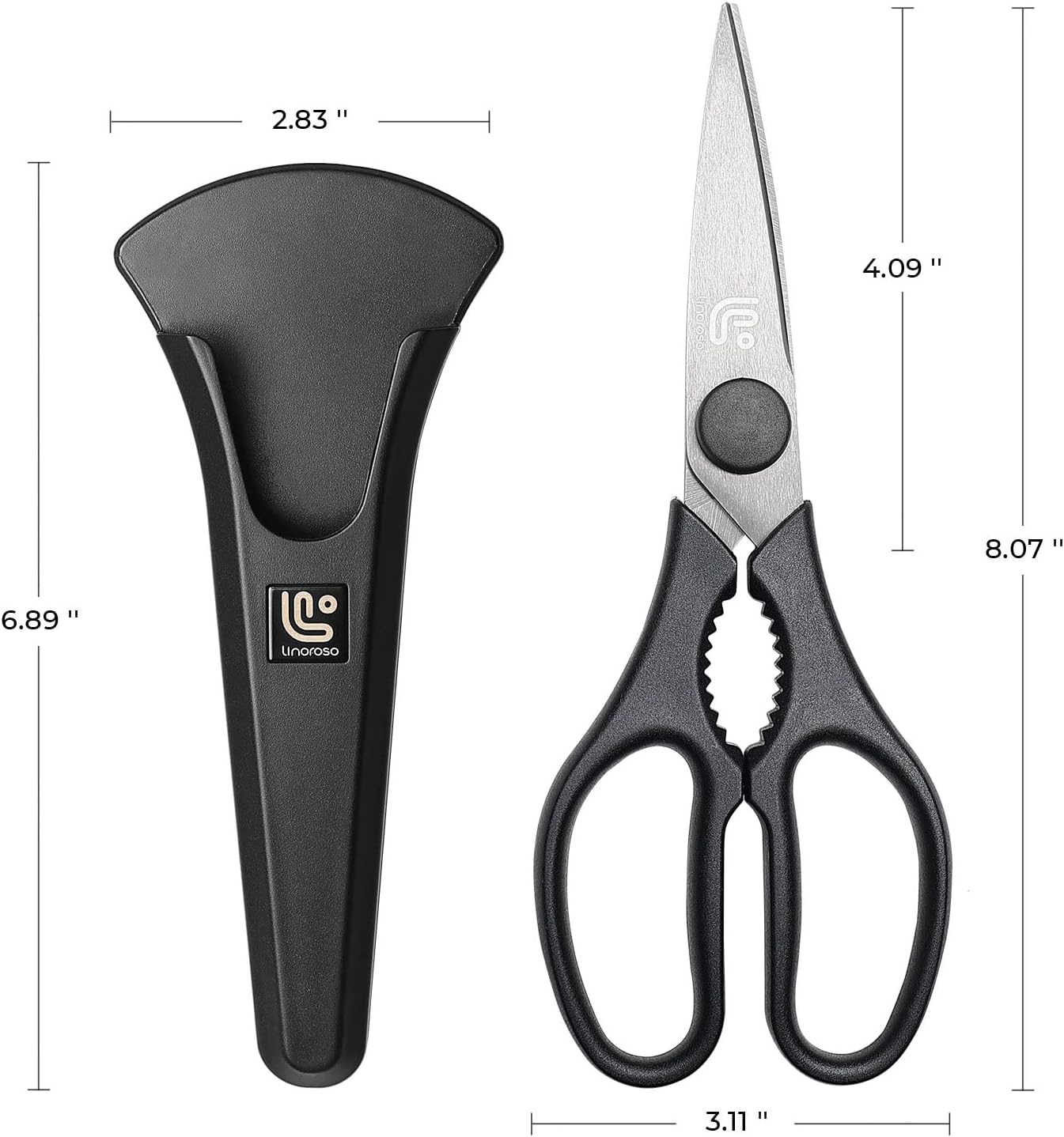 Kitchen Scissors All Purpose Kitchen Shears with Magnetic Holder, Heavy Duty Scissors Shears Dishwasher Safe, Come