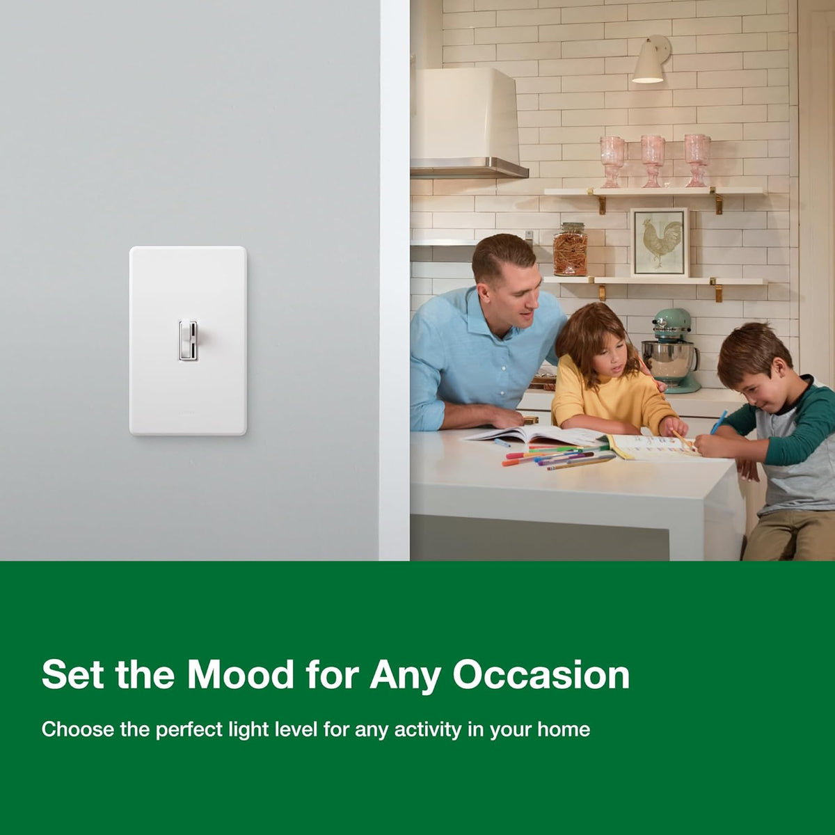 Lutron Ariadni/Toggler LED+ Dimmer Switch, Toggle Dimmer, Single Pole/3-way
